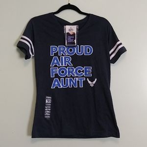 AIR FORCE PROUD AUNT SHIRT, BRACELET,PIN MEDIUM